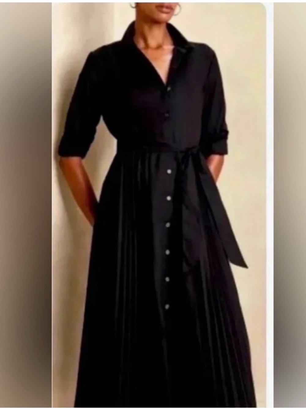 NWOT Banana Republic Black maxi/midi dress